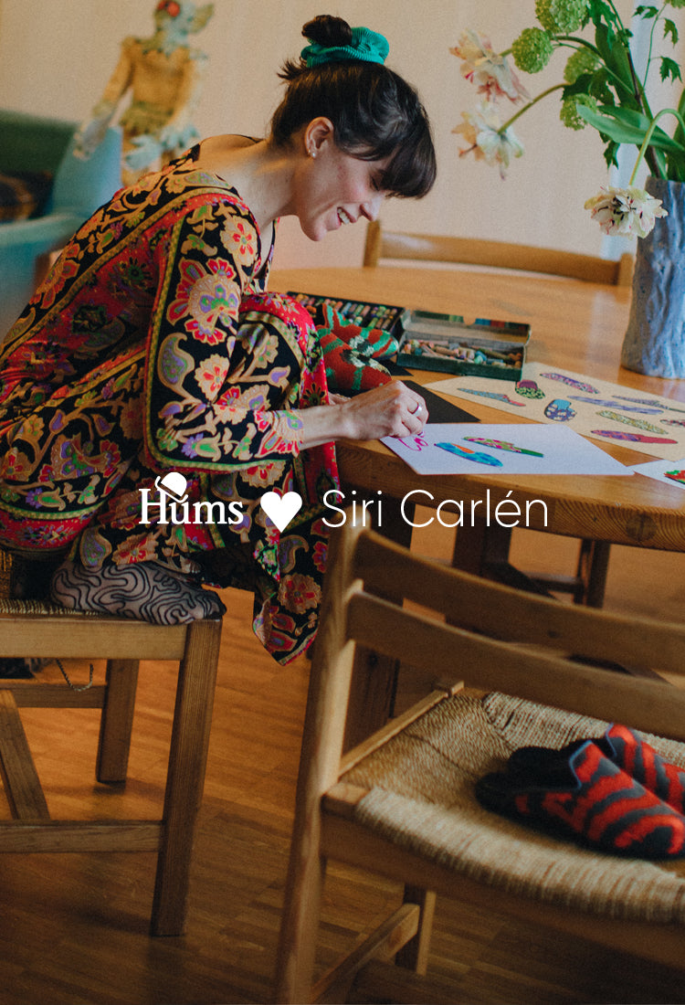 Swedish artist Siri Carlén creates artistic Slipper collection for Hums.