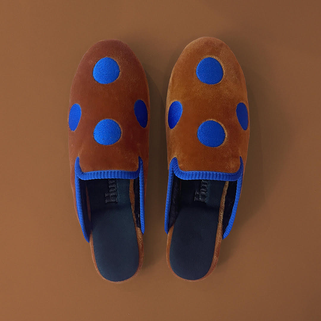Big Blue Dot Slipper