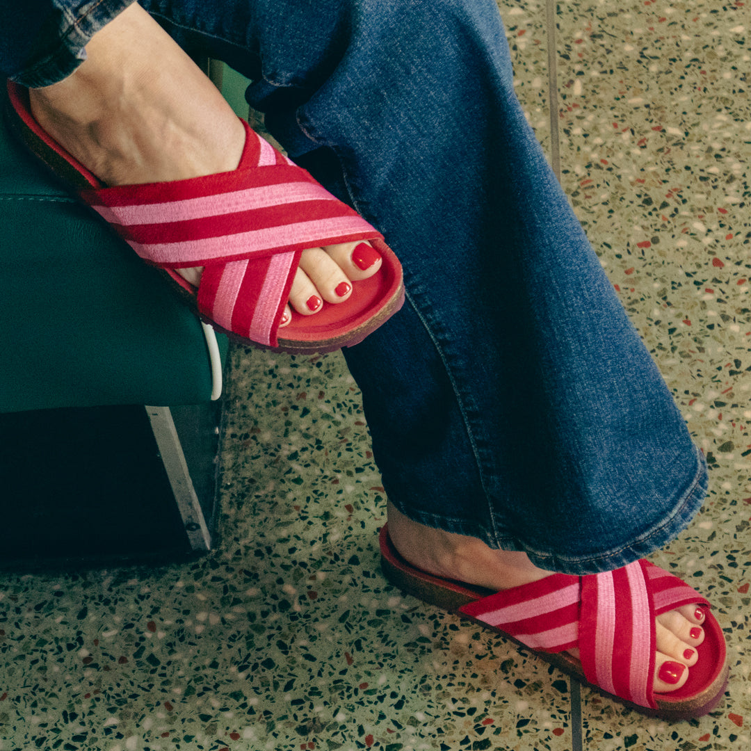 Candy Striped Sandal